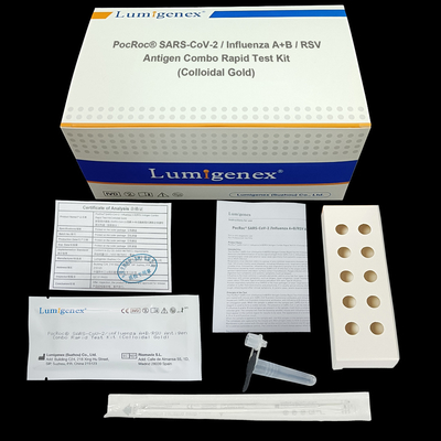 SARS-CoV-2 / کیت تست سریع آنتی ژن ترکیبی A+B/RSV آنفولانزا کیت تست سریع آنتی ژن ثبت شده طلای کلوئیدی CE