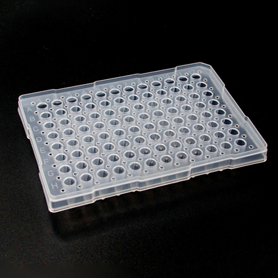 پلیت PCR 96 چاهک مصرفی آزمایشگاهی با فیلم آب بندی مورد تایید USP مواد PP استریل شده