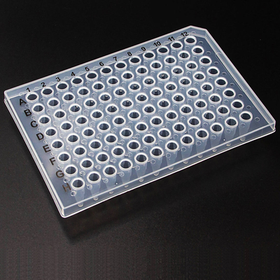 پلیت PCR 96 چاهک مصرفی آزمایشگاهی با فیلم آب بندی مورد تایید USP مواد PP استریل شده