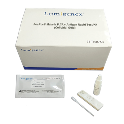 کاست تست سریع آنتی ژن مالاریا P.F/P.V (طلای کلوئیدی) CE ثبت شده برای تشخیص کلینیک بیمارستان