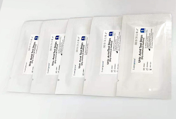 نوارهای تست اسید اوریک مورد تایید ISO13485 Dry Chemistry 4 دقیقه